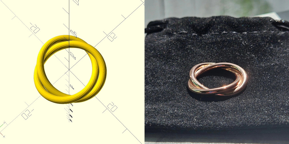 Trefoil ring